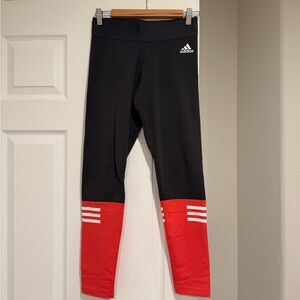 Adidas Women's Black and Red Leggings